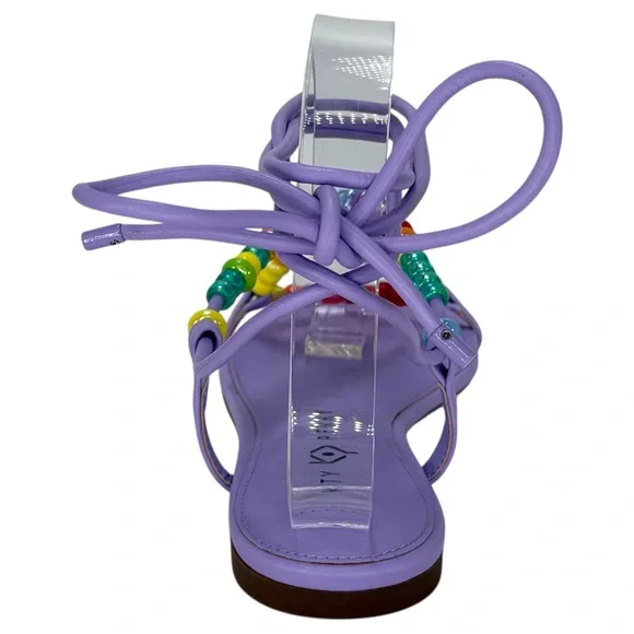 Katy Perry Halie Bead Purple Tie Up Womens Sandals Size 6.5M - Picture 4 of 13